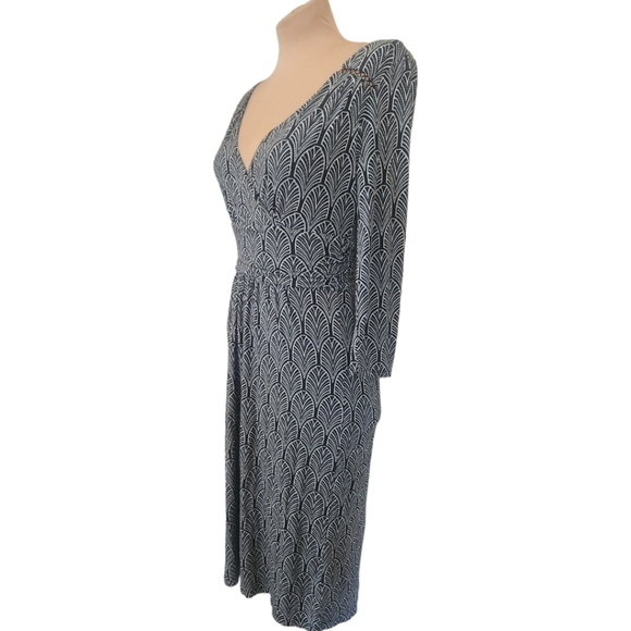 MAEVE ANTHROPOLOGIE "Galena" Art Deco Faux Wrap Dress - Size Small - Picture 9 of 17